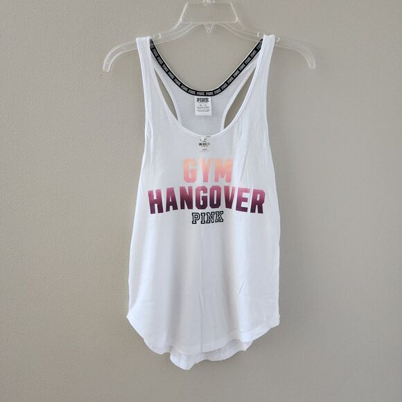 Pink Victoria's Secret Gym Hangover Tank Top NWT - Picture 1 of 4